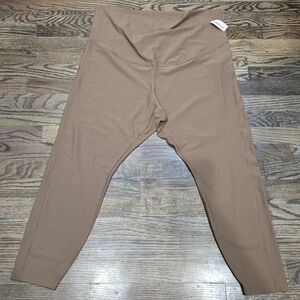 Old Navy Brown Ribbed Leggings Go Dry XXL NWT